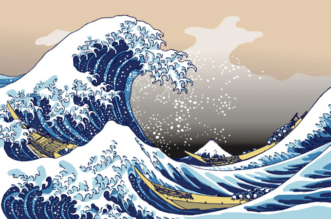 Painting and Printing  Hokusai's Wave