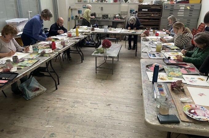 Painting Flowers in Watercolour